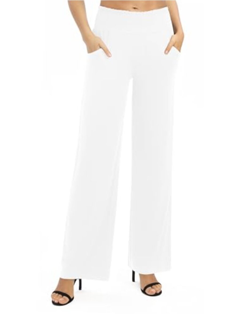 High Waist Wide Leg Palazzo Lounge Pants Stretch Casual